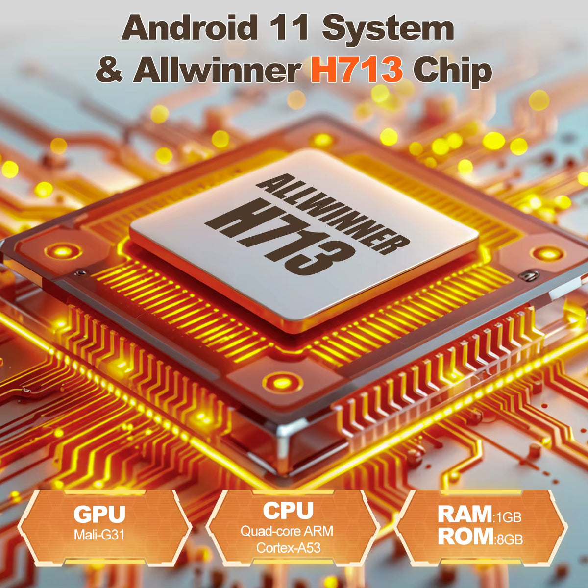 SEEON 4K UItra Portable Projector with Electronic Focus 720P 260ANSI Speaker Android11 BT5.4 180° flexible Home Outdoor