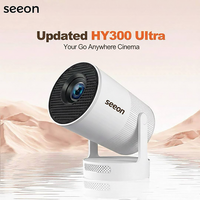 SEEON 4K UItra Portable Projector with Electronic Focus 720P 260ANSI Speaker Android11 BT5.4 180° flexible Home Outdoor